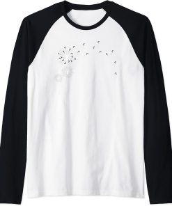 Animal Flower Plant - Dandelion Orca Raglan Baseball Tee