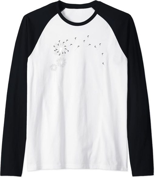 Animal Flower Plant - Dandelion Orca Raglan Baseball Tee