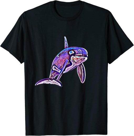 Orca Motif Whale Ocean Predator Animals Design Orcas T-Shirt