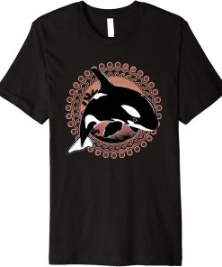 Cute orca and Sunset Premium T-Shirt