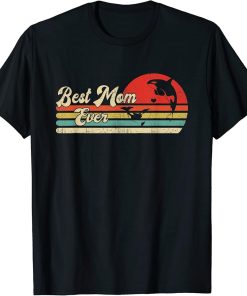 Best Mom Ever Vintage Mother Orca Gift Retro Whale T-Shirt