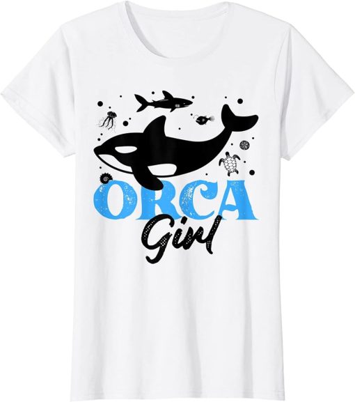 Funny Orca Lover Graphic for Women Girls Kids Whale T-Shirt