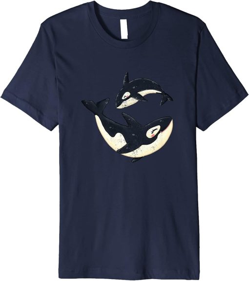 Cute Orcas Design Funny Sea Animal Whale Orca Men Women Premium T-Shirt